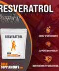 BulkSupplements.com Pure Resveratrol Powder - Antioxidants Supplement - Anti Aging Supplement - Heart Supplements - Resveratrol 250 mg (50 Grams - 1.8 oz)