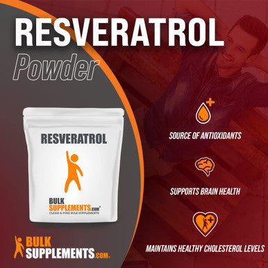 BulkSupplements.com Pure Resveratrol Powder - Antioxidants Supplement - Anti Aging Supplement - Heart Supplements - Resveratrol 250 mg (50 Grams - 1.8 oz)