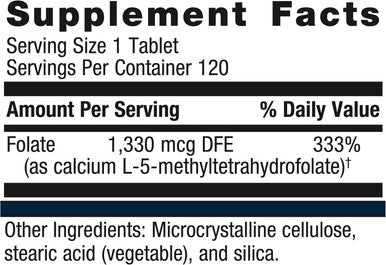 Metagenics FolaPro - 1330 mcg DFE Methylated Folate Supplement - L-5-Methyltetrahydrofolate - Hormone Support - Non-GMO & Gluten- - 120 Tablets