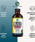 Amazing Herbs Premium Black Seed Oil - Gluten Free, Non Gmo, Cold Pressed Nigella Sativa Aids In Digestive Health, Immune Support, Brain Function - 4 Fl Oz