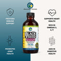Amazing Herbs Premium Black Seed Oil - Gluten Free, Non Gmo, Cold Pressed Nigella Sativa Aids In Digestive Health, Immune Support, Brain Function - 4 Fl Oz
