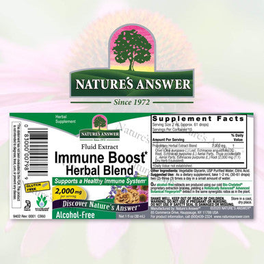 Nature'S Answer Alcohol- Immune Boost 1-Fluid Ounce | Natural Immune Support | Gluten- | Kosher | Single Count