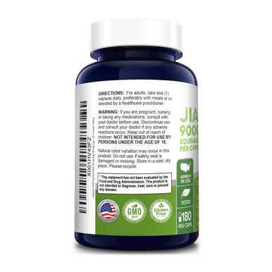 NusaPure Jiaogulan 9000 mg 180 Veggie Capsules (Extract 20:1, Vegetarian, Non-GMO & Gluten-Free) Gynostemma Pentaphyllum