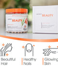 Genius Beauty, Hair Skin & Nails Vitamins, 60 Capsules - Anti-Aging Antioxidant Supplement, Hydrolyzed Collagen Pills, Glutathione & Astaxanthin - Detox Cleanse, Wrinkles, Hair Growth & Healthy Skin
