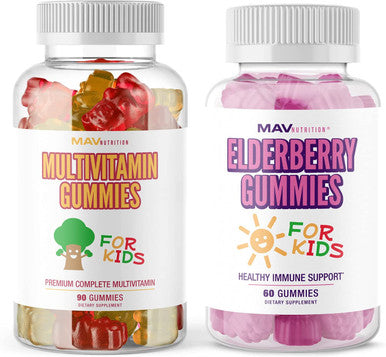 Mav Nutrition Multivitamin Gummies Kids Elderberry Gummies Kids Bundle