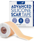 Eva Naturals Soft Medical Grade Silicone Tape For Scars (1.6 X 120 ) - Reduce The Appearance Of Surgical C Section Hypertrophy, Keloid Scars, & Acne Scars - Silicone Scar Tape For Surgical Scars Silicone Scar