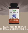Nature'S Way Borage Oil, Cold Pressed & Unrefined, Gla Supplement, 1300Mg Per Serving, 60 Softgels