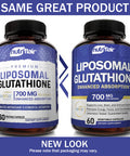 NutriFlair Liposomal Glutathione Setria 700mg - Pure Reduced, Stable, Active Form L Glutathione reductase (GSH), Enhanced Absorption - Non GMO Antioxidant, Detox, Cardiovascular, Brain, Immune Health