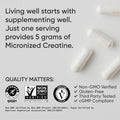 Sports Research Creatine Monohydrate Capsules May Support Workout Recovery Lean Muscle gain Performance and Strength Non GMO Vegan Certified 5g per Servings 30 Servings
