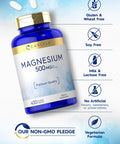 Magnesium 500Mg | 400 Coated Caplets | Vegetarian, Non-Gmo, And Gluten Free Supplement | By Carlyle