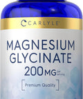 Carlyle Magnesium Glycinate | 200mg | 120 Capsules | Non-GMO and Gluten Supplement