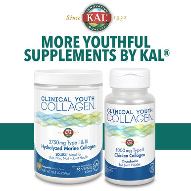 Kal 600 Mg Clinical Youth Collagen Type I & Iii, 60 Count