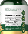 Carlyle Licorice Root Capsules 900mg | 300 Count | Root Extract Supplement | Non-GMO Gluten