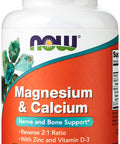 NOW Magnesium and Calcium 100 Tablets