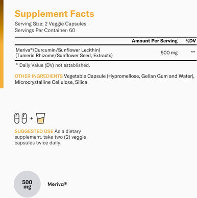 Meriva Curcumin 500 Clinically Proven 29x Better Absorption Ashwagandha 1950mg Organic Ashwagandha