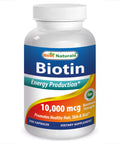 Best Naturals Maximum Potency Biotin 10000 Mcg For Healthier And Longer Hair Growth Support Formula 200 Count