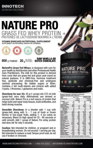 Innotech Nutrition Solutions 8101 Innotech Nutrition Naturepro (whey + From Grass Fed Cows), Multicolored - 600 G