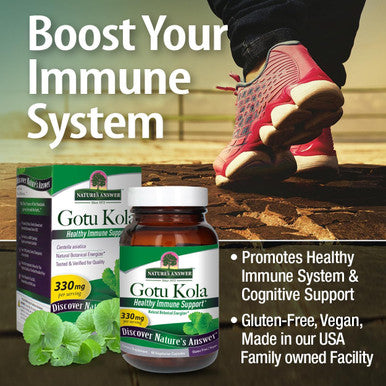 Nature'S Answer Gotu Kola | Dietary Supplement | Supports a Healthy Immune System | Made in the USA | Gluten- Vegan & Vegetarian Capsules 60ct