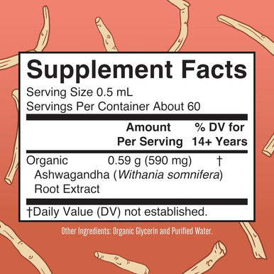Maryruth Organics Ashwagandha Root | USDA Organic Ashwagandha Liquid Drops | Stress Relief Natural Calm Relaxation and Mood Support Supplement | Adaptogenic | Nervine | Vegan | Non-GMO | 60 Servings