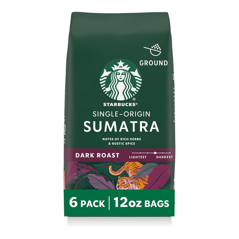 Starbucks Ground Coffee, Dark Roast Hot or Iced Coffee, French Roast, 28 oz
