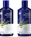 Avalon Organics All Natural Biotin B-Complex Therapy Thickening Shampoo and Conditioner For Hair Loss and Thinning Hair, 14 Fl Oz (Pack of 2)