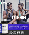LES Labs Lyte Fuel Electrolyte Replacement Endurance Performance Muscle Cramping Keto Support Magnesium Zinc Potassium Chromium 100 Capsules
