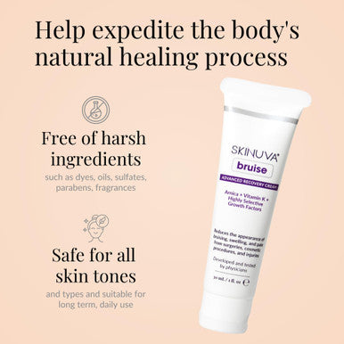 SkinuvaÃƒâ€šÃ‚Â® Bruise Advanced Recovery Cream - Topical Bruise Cream Formulated with Growth Factors Arnica & Vitamin K (1 oz)