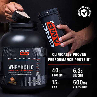 Gnc Amp Wheybolic Protein Powder | Targeted Muscle Building And Workout Support Formula | Pure Whey Protein Powder Isolate With Bcaa | Gluten Free | Classic Vanilla | 25 Servings