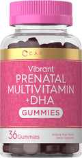 Carlyle Prenatal Vitamin Gummies | 36 Count | with DHA and Folic Acid | Non-GMO & Gluten Free Multivitamin