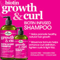 Difeel Growth and Curl Biotin Shampoo 12 oz. - Curly Hair Shampoo for Hair Growth, Natural Curl Shampoo