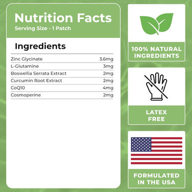 Zinc Patches (Pack Of 60) - 100% Natural Patch For Women And Men - Immune & Body Support - Enhanced Formula