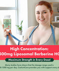 Liposomal Berberine Hcl - Berberine 1500Mg Activates Ampk & Glp-1, High Bioavailability Berberines Supplement For Women And Men, Berberine Plus Overall Health Support (1 Pack)