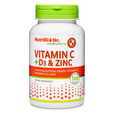 NutriBiotic Ã¢â‚¬â€œ Vitamin C + Vitamin D3 & Zinc 100 Capsules