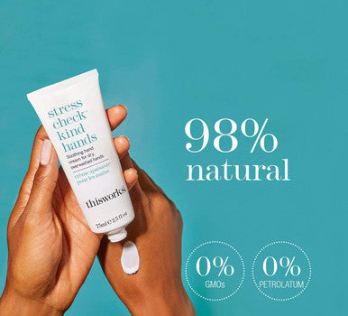 This Works Stress Check Kind Hands: Instant and Long-Lasting Hand Cream, Moisturiser with Shea Butter, Vitamin E and Ylang Ylang Essential Oils, Suitable for Dry and Sensitive Hands, 75ml