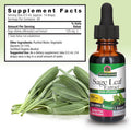 Nature'S Answer Sage Leaf with Organic Low Alcohol 1-Fluid Ounce | Digestive Support | Promotes Mental Function | Benefits Gut Health