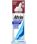 Afrin Saline Burst Extra Strength Daily Nasal Mist, Nose Spray for Everyday Congestion Relief, Hypertonic Seawater Saline Nasal Spray with Dual Nozzle, Drug Free Sinus Rinse, 5 oz