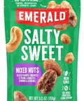 Emerald Nuts Salty Sweet Mixed Nuts (1-Pack), Features Kettle Glazed Peanuts, Almonds, Cashews, Kettle Glazed Walnuts, Kettle Glazed Pecans, 5.5oz Resealable Bag