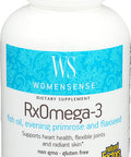 WomenSense by Natural Factors RxOmega3 Fish Oil Supports a Healthy Heart and Joints with Primrose Oil Omega3 DHA and EPA Gluten Free 120 softgels 60 servings
