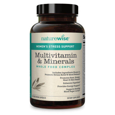 Naturewise Women S Stress Support Multivitamin & Minerals Whole Food Complex With Sensoril Ashwagandha, Probiotics For Energy