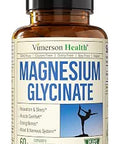 Pure Magnesium Glycinate 200mg (Glicinato de Magnesio) Chelated Magnesium Supplement for Sleep Relaxation Muscle and Women's Wellness Better Absorbed Than Citrate or Oxide 60 Vegan Capsules