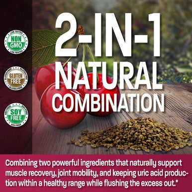 Bronson Tart Cherry Extract + Celery Seed Capsules - Powerful Uric Cleanse, Joint Mobility Support & Muscle Recovery Supplement - Non GMO Formula, 120 Vegetarian Capsules