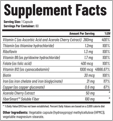Natural Blood Builder Iron Supplements for Anemia 21mg Iron Pills to Increase Energy Metabolism Digestion Raise Hemoglobin Levels Absorbs Quickly Vitamins Organic Nutrients 60 Capsules