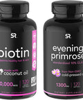 Sports Research Biotin 10000mcg 120ct Evening Primrose 1300mg 120ct Bundle