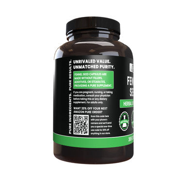 PURE ORIGINAL INGREDIENTS Fennel Seed (365 Capsules), No Magnesium Or Rice Fillers, Always Pure, Lab Verified