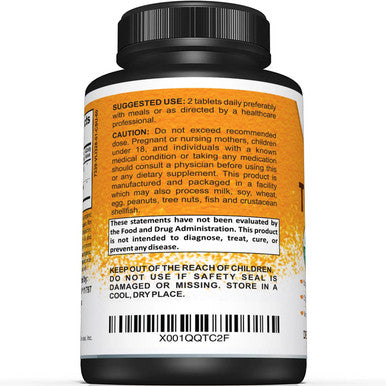 Sunergetic USDA Certified Organic Turmeric Supplement ÃƒÂ¢Ã¢â€šÂ¬Ã¢â‚¬Å“ Includes Organic Turmeric & Organic Black Pepper ÃƒÂ¢Ã¢â€šÂ¬Ã¢â‚¬Å“ 1,400mg of Turmeric per Serving - 60 Count