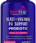 LoveBug Probiotics Complete Women's Health 50 Billion CFU Vaginal Care and pH Balance Probiotic Proven Ingredients with Pacran Promotes Urinary Tract Health Advanced Strength 30 Capsules