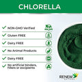 Renew Actives Organic Chlorella 1000 Mg Per Serving. Antioxidant And Immune System Support. Broken Cell Wall Algae For Enhanced Bio-Availability & Absorption. 120 Vegan Capsules.