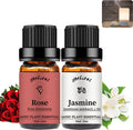 Yethious 2 Pack Rose Jasmine Essential Oil Set 100% Pure Natural Aromatherapy Massage Oils for Diffuser, Humidifier
