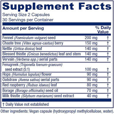 Vitanica Lactation Blend Lactation Supplement Breastfeeding Support Increase Breast Milk Supply and Flow Organic Fennel Milk Thistle Fenugreek Seed and More Non-GMO Vegan 60 Capsules