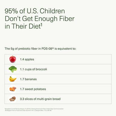 Seed PDS-08 Pediatric Daily Synbiotic - Fiber-Based Prebiotic & Probiotic for Kids - Digestive Health, Regularity, Constipation Relief - Ages 3-17 - Vegan and Shelf-Stable - 30 Sachets (30-Day Supply)